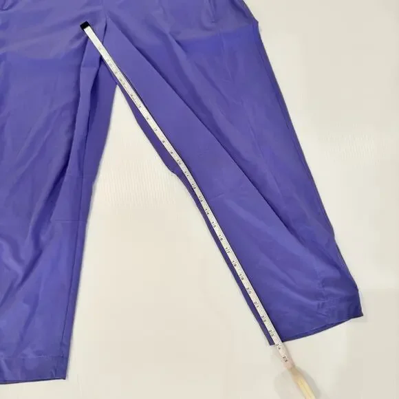 Athleta Arrival Cropped Pants Purple Women's 6 Athleisure Minimalist Travel - Picture 5 of 16